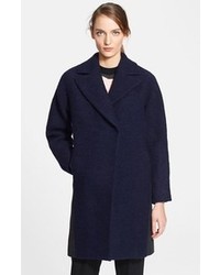 Cédric Charlier Contrast Back Textured Wool Coat