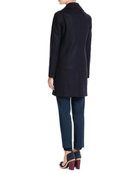 Jil Sander Navy Double Breasted Evening Coat