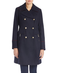 Vince Camuto Double Breasted Military Walker Coat