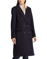 Lauren Ralph Lauren Double Breasted Wool Blend Coat