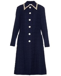 Wales Bonner Embroidered Collar Boucl Coat