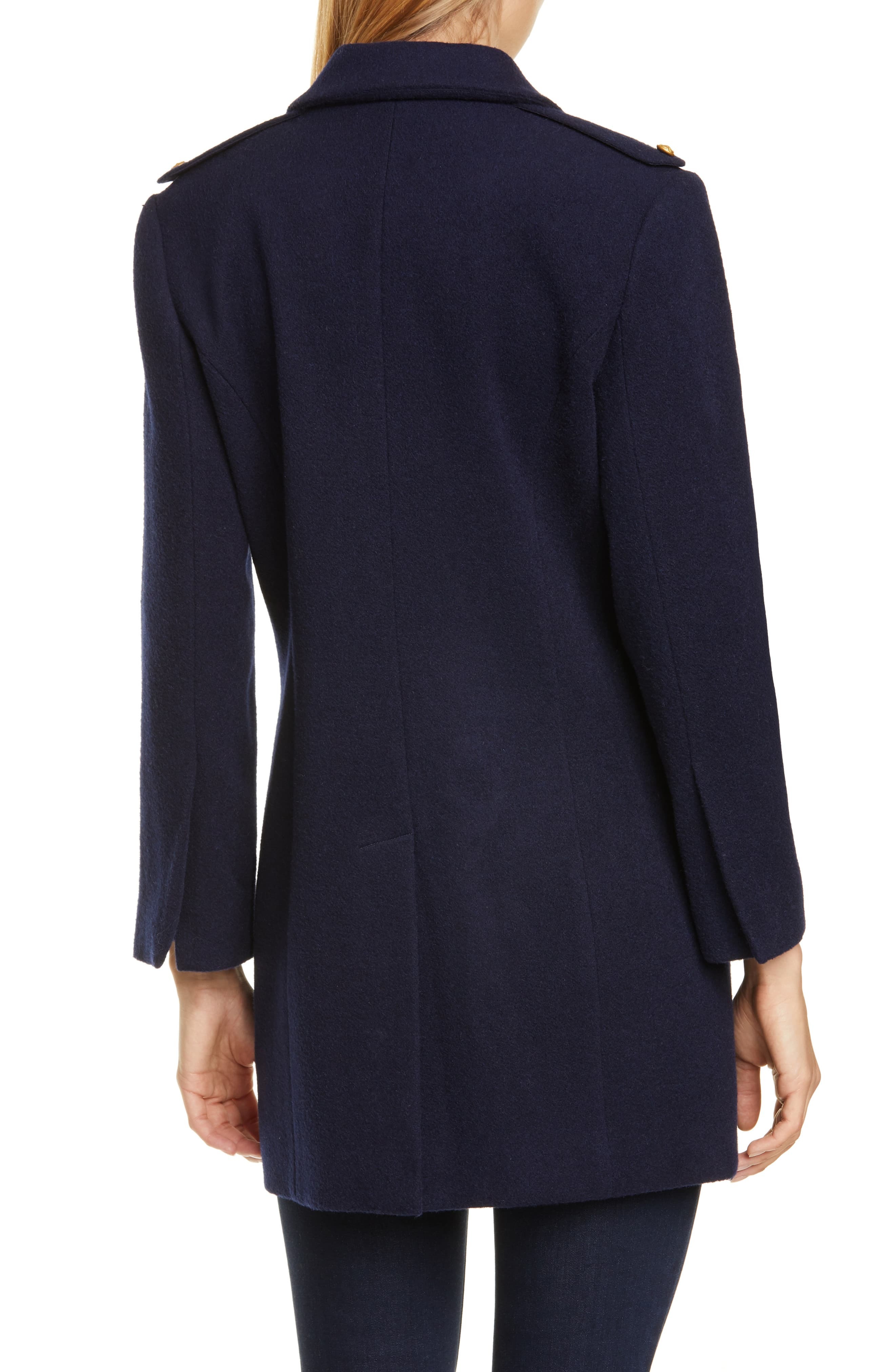 L'Agence Emmi Wool Blend Peacoat, $289 | Nordstrom | Lookastic