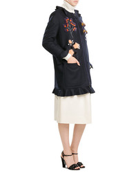 Fendi Fleece Wool Coat With Cashmere