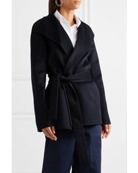 Joseph Lima Double Faced Wool And Cashmere Blend Coat Navy