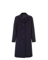 Paul Smith Navy Cashmere Wool Duster Coat