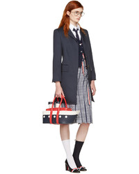 Thom Browne Navy Chesterfield Coat