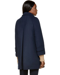J.W.Anderson Navy Wool A Line Coat