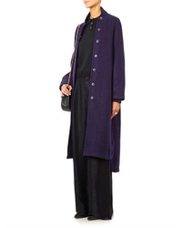 Thierry Colson Newton Textured Wool Long Coat