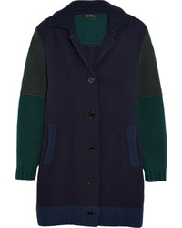 Burberry Prorsum Paneled Wool Blend Coat