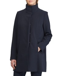 Lauren Ralph Lauren Stand Collar Crepe Coat