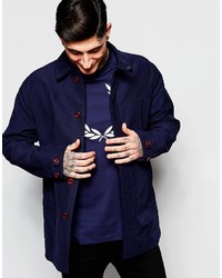 Bewolkt Whitney dam Fred Perry Trench Coat In Navy, $300 | Asos | Lookastic