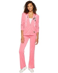 Juicy Couture Venice Beach Patches Microterry Puff Sleeve Jacket Coat