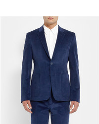 Acne Studios Blue Stan Slim Fit Corduroy Suit Jacket