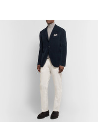 Boglioli Navy K Jacket Slim Fit Unstructured Stretch Cotton Corduroy Suit Jacket