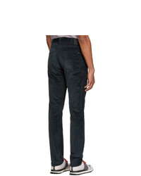 Ps By Paul Smith Blue Corduroy Tapered Fit Trousers