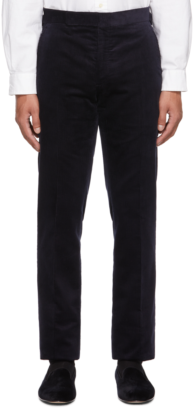 Ralph Lauren Purple Label Navy Corduroy Gregory Trousers, $530 | SSENSE ...