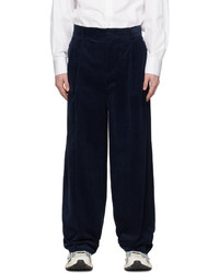 We11done Navy Wide Leg Trousers