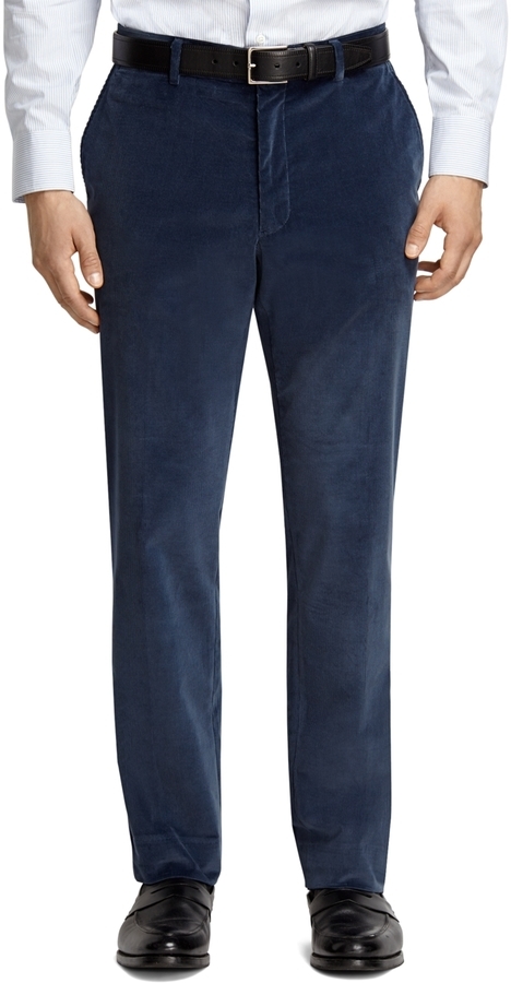 dark blue corduroy pants