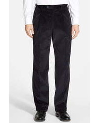 Berle Pleated Classic Fit Corduroy Trousers