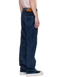 Marni Blue Contrast Stitch Trousers
