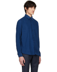 Sunspel Blue Button Shirt