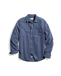 Marine Layer Cotton Corduory Long Sleeve Shirt In Dark Navy At Nordstrom