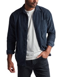 Rowan Nobel Fine Wale Corduroy Button Up Shirt In Midnight At Nordstrom