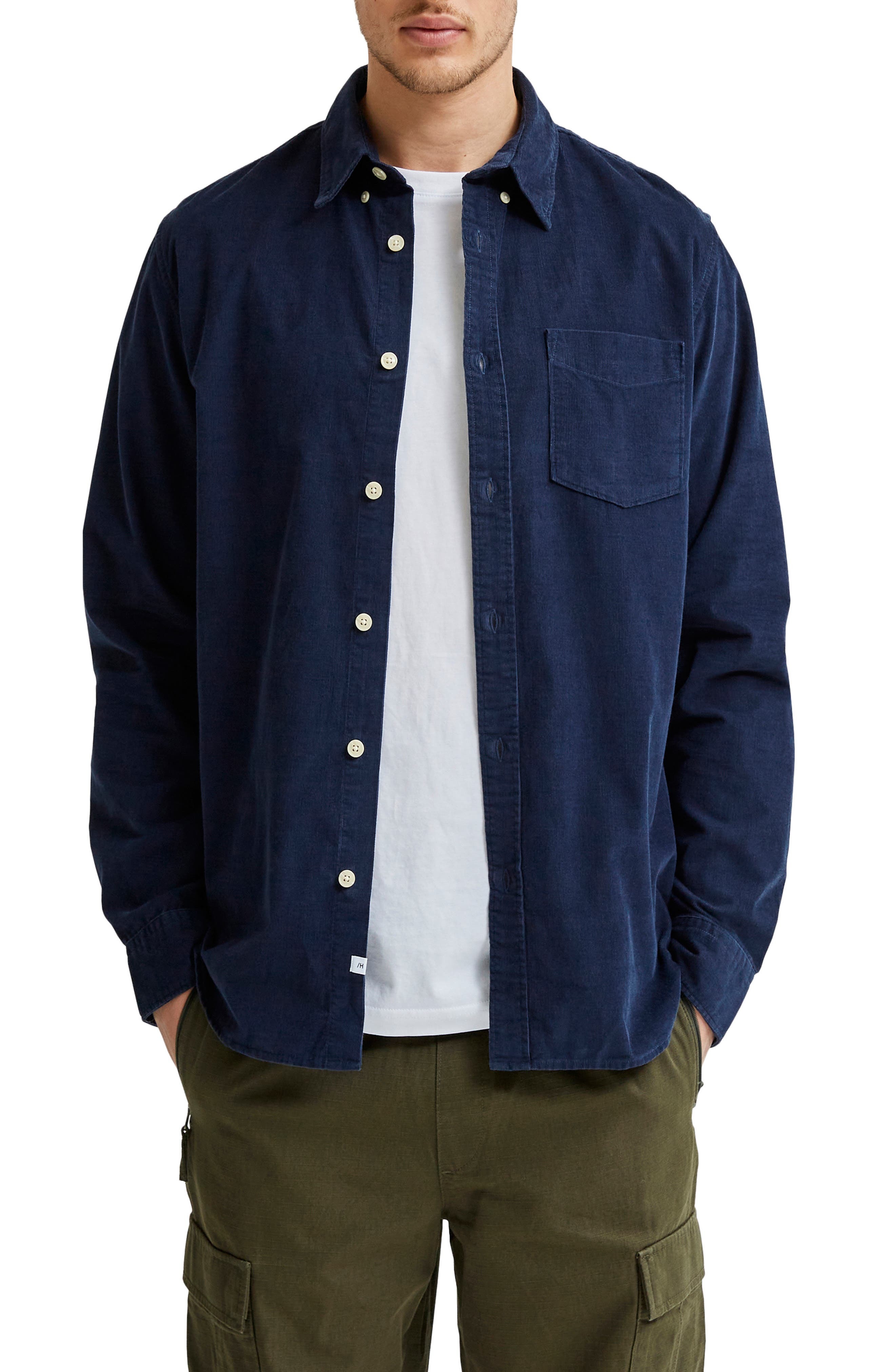 Selected Homme Oscar Slim Fit Mini Corduroy Shirt, $34 | Nordstrom ...