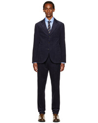 Brunello Cucinelli Navy Single Breasted Suit