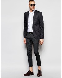 Asos Brand Skinny Fit Blazer In Cotton