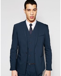 Asos Brand Skinny Suit Jacket In Navy