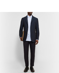 Calvin Klein Collection Navy Thompson Slim Fit Cotton And Silk Blend Blazer