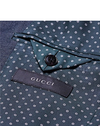 Gucci Slim Fit Unstructured Slub Cotton And Linen Blend Blazer