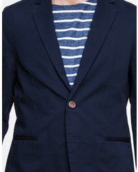 General Assembly Sun Washed Blazer In Navy