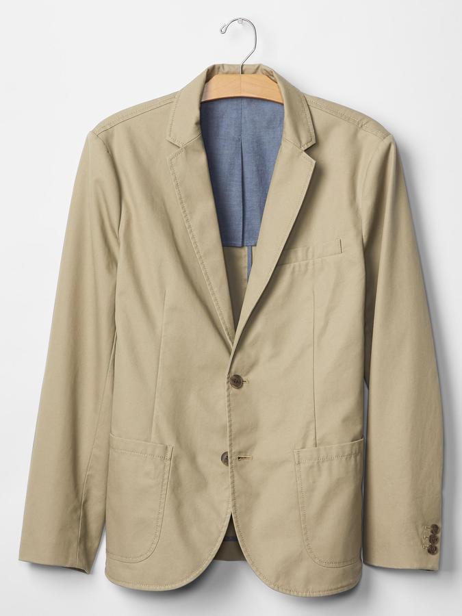 gap twill blazer