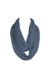 David & Young Distressed Knit Scarf Navy One Size