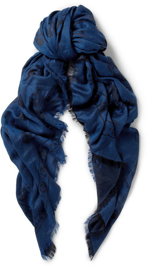 navy cotton scarf