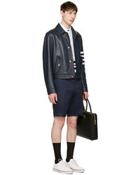 Thom Browne Navy Unconstructed Chino Shorts