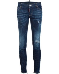 Dsquared2 Skinny Zip Detail Jeans