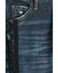 Dsquared2 Skinny Jeans With Lace Up Detail