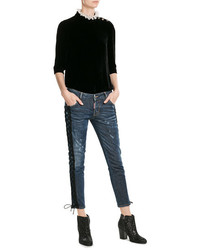 Dsquared2 Skinny Jeans With Lace Up Detail
