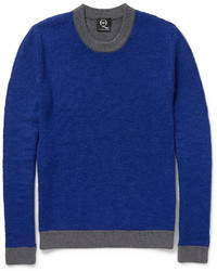 McQ Alexander Ueen Slim Fit Dual Tone Knitted Sweater