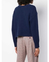 Cédric Charlier Asymmetric Button Sweater