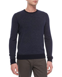 Vince Birdseye Long Sleeve Crewneck Sweater Coastal Navy