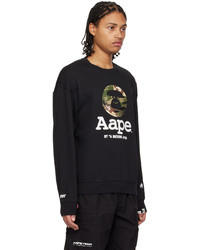 AAPE BY A BATHING APE Black Basic Sweater