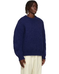 Jil Sander Blue Mohair Chunky Sweater