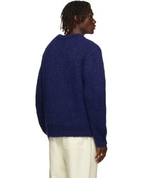 Jil Sander Blue Mohair Chunky Sweater