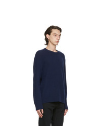 Nudie Jeans Blue Wool Hampus Sweater