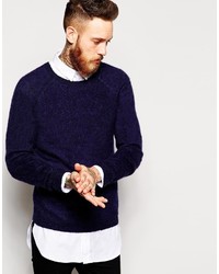 Asos Brand Sweater In Brushed Texture