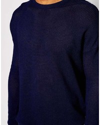 Asos Brand Sweater In Mesh